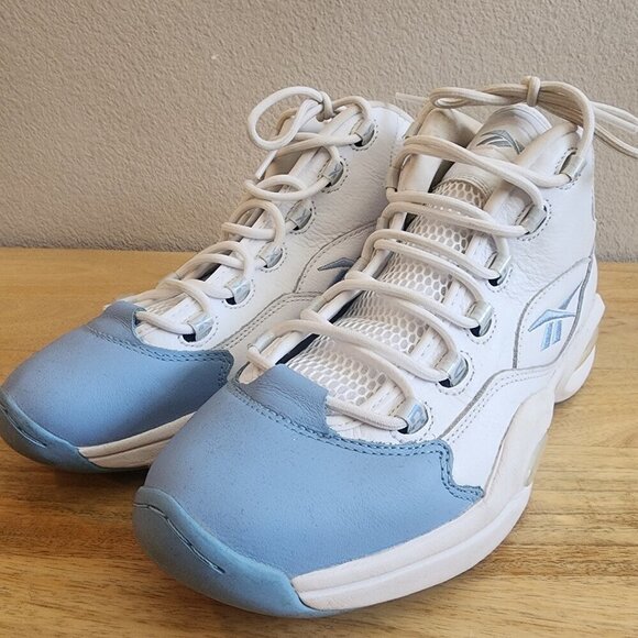Reebok Question Mid Shoes Men 10.5 White Blue Allen Iverson Basketball Sneakers main image 6